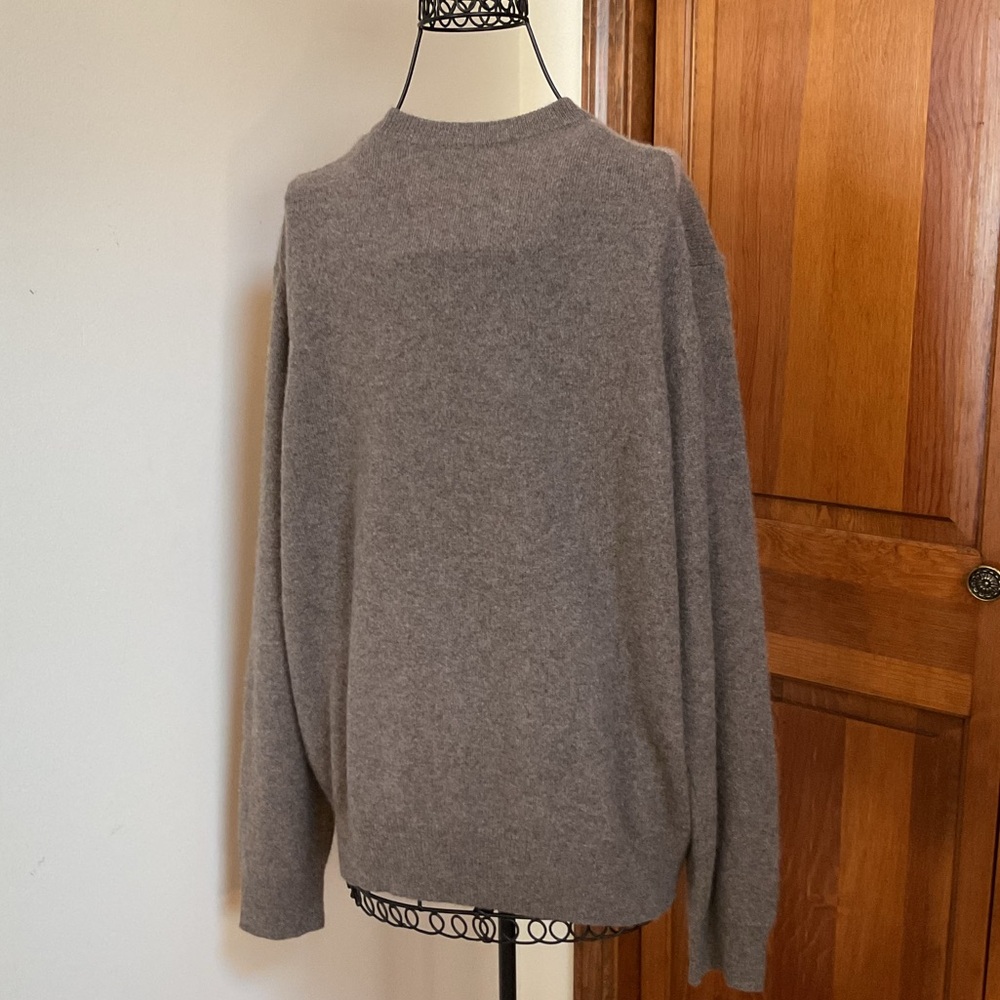 Men's Classic Argyle Crewneck Sweater - brown and cream, Medium - Picture 2 of 5